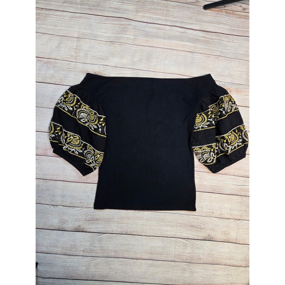 Women's Free People Rock With It off-the-shoulder embroidered Size‎ Small Floral